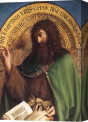 St Wolfgang Altarpiece Resurrection of Lazar Canvas Paintings - The Ghent Altarpiece St John the Baptist [detail] by Jan van Eyck